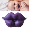 thumbnail image 4 of Chupetes Novedad para bebés Chupetes en apariencia de labio para Chupetes sola pieza para bebés Púrpura Yotijar chupete de silicona, 4 of 10