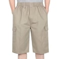 thumbnail image 5 of ZToonmas Men's Elastic Waist Cargo Shorts Loose Fit 5-Inch Shorts with Multi-Pocket Casual Outdoor Hiking Shorts for Seniors, 5 of 9