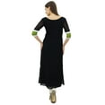 thumbnail image 3 of Bimba Women Straight Pannel Kurti 3/4Th Sleeve Solid Kurta Indian Tunic Clothing, 3 of 4
