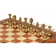 thumbnail image 5 of Small Staunton Solid Brass Chess Set with Elm Burl Chess Board, 5 of 7