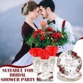 thumbnail image 3 of 410 Pcs Rose Floral Wedding Paper Plates and Napkins Disposable Cheers to Love Tableware Set Red Floral Bridal Shower Party Supplies with Cups Knives Forks Spoons Seat Cards for 50 Guests, 3 of 6