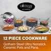 Gotham Steel 12 Piece Non-stick Cookware, Dishwasher Safe, Pots and Pans Set, Graphite