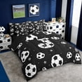 thumbnail image 2 of Erosebridal Football Sport Games Kids 7 Pieces Bedding Comforter Set,First Letter J Full Bedding Set For Soccer Gamer,Reversible Black, 2 of 7