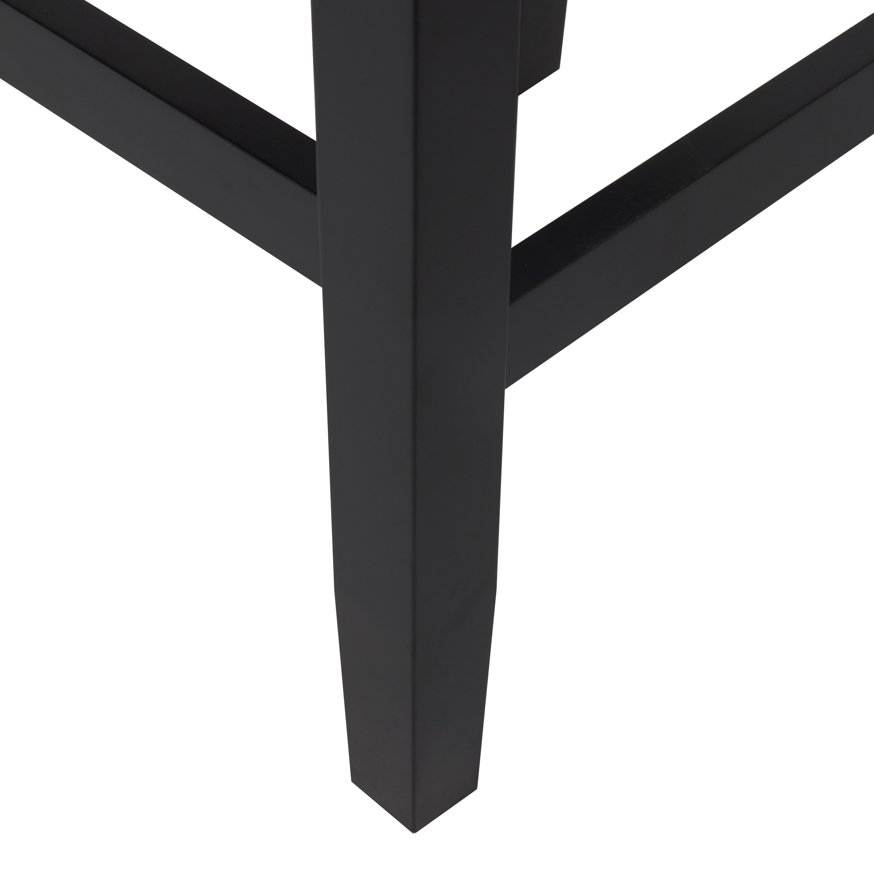 Noble House Lonnie Indoor Black Bonded Leather Backless Counter Stool