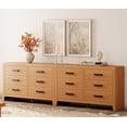 thumbnail image 3 of WAMPAT 106" Farmhouse Dresser with 12 Drawers, Extra Wide Wood Chest of Drawers Storage Cabinet for Bedroom, Living Room, Hallway, 3 of 8