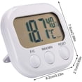 thumbnail image 5 of 1 termómetro digital LCD, higrómetro para interiores y exteriores, reloj de humedad, lectura en LCD de 0 ℃ a 50 ℃, 5 of 5