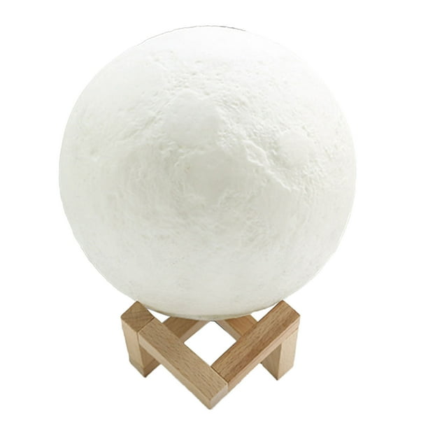 Lámpara de luna con control táctil, lámpara de luna de 8 cm, lámpara de luna 3D, luz de luna con soporte ultra sensible Jadeshay A