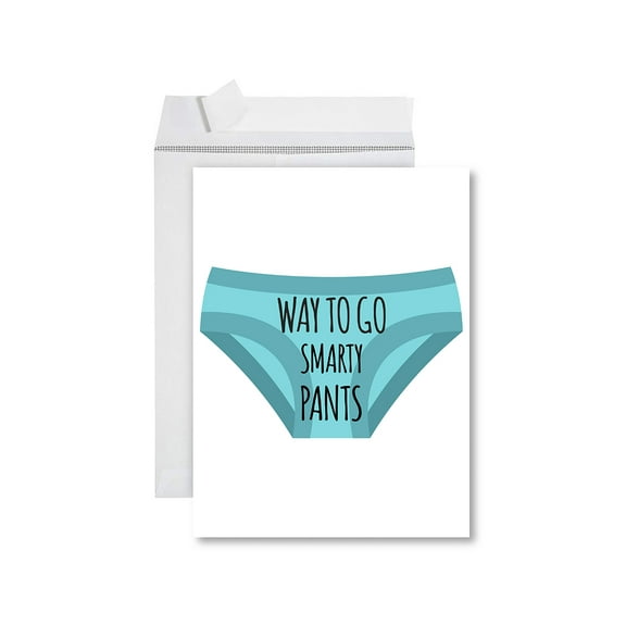 Koyal Wholesale Funny Congratulations Jumbo Card With Envelope, Way To Go Smarty Pants, Graduation, 1-Pk