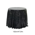 thumbnail image 4 of Twfbrm Sequin Tablecloth 120x120cm Shiny Sparkly Glitter Round Table Cover Metallic Sequence Table Clothes for Birthday Party Baby Shower Wedding, 4 of 6