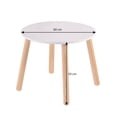 thumbnail image 2 of Mesa Infantil De Madera Redondeada Circular Natural Blanca, 2 of 3