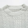 thumbnail image 6 of Hinvhai Mock Neck Sweater Winter Men's Warm Merino Pure Wool Knitted Gray 8(XL), 6 of 7