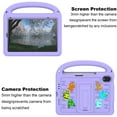 thumbnail image 4 of Dteck for New iPad mini 8.3" Case 2024 for Kids, iPad mini 6 Case 2021,Lightweight EVA Shockproof Handle Kids Case with Kickstand Cute DIY Accessories,Purple (Cartoon Letters), 4 of 6