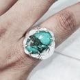 thumbnail image 4 of Tibetan Turquoise Ring, Silver Jewelry, 925 Silver Ring, Father's Day, AAA Natural Turquoise, December Birthstone Ring, Heavy Mens Ring, Spiritual Healing Gemstone, Christmas, Signet Mens Ring, 4 of 5