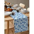 thumbnail image 2 of Table Runner Watercolor Blue Floral Table Decoration for Kitchen Dinning Flowers Table Decoration for Indoor Outdoor Party Wedding Decor 13x90 Inch, 2 of 7