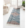 thumbnail image 3 of Unique Loom Aramis Collection Area Rug - Kavi (2' x 6' Runner Blue/Cream), 3 of 9