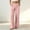 z0001-Pink, variant on Women Crinkled Linen Blend High Waist Button Fly Wide Leg Long Pants Dual Patch Pockets Relaxed Fit Breathable Vacation Daily Casual Trousers(Pink,S)
