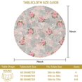 thumbnail image 3 of Pioneer Flower Floral Print Pattern Round Tablecloth 60 X 60 Inch, Wrinkle Resistant Wipeable Table Cloth for Kitchen Dining Picnic Patio Party, 3 of 6