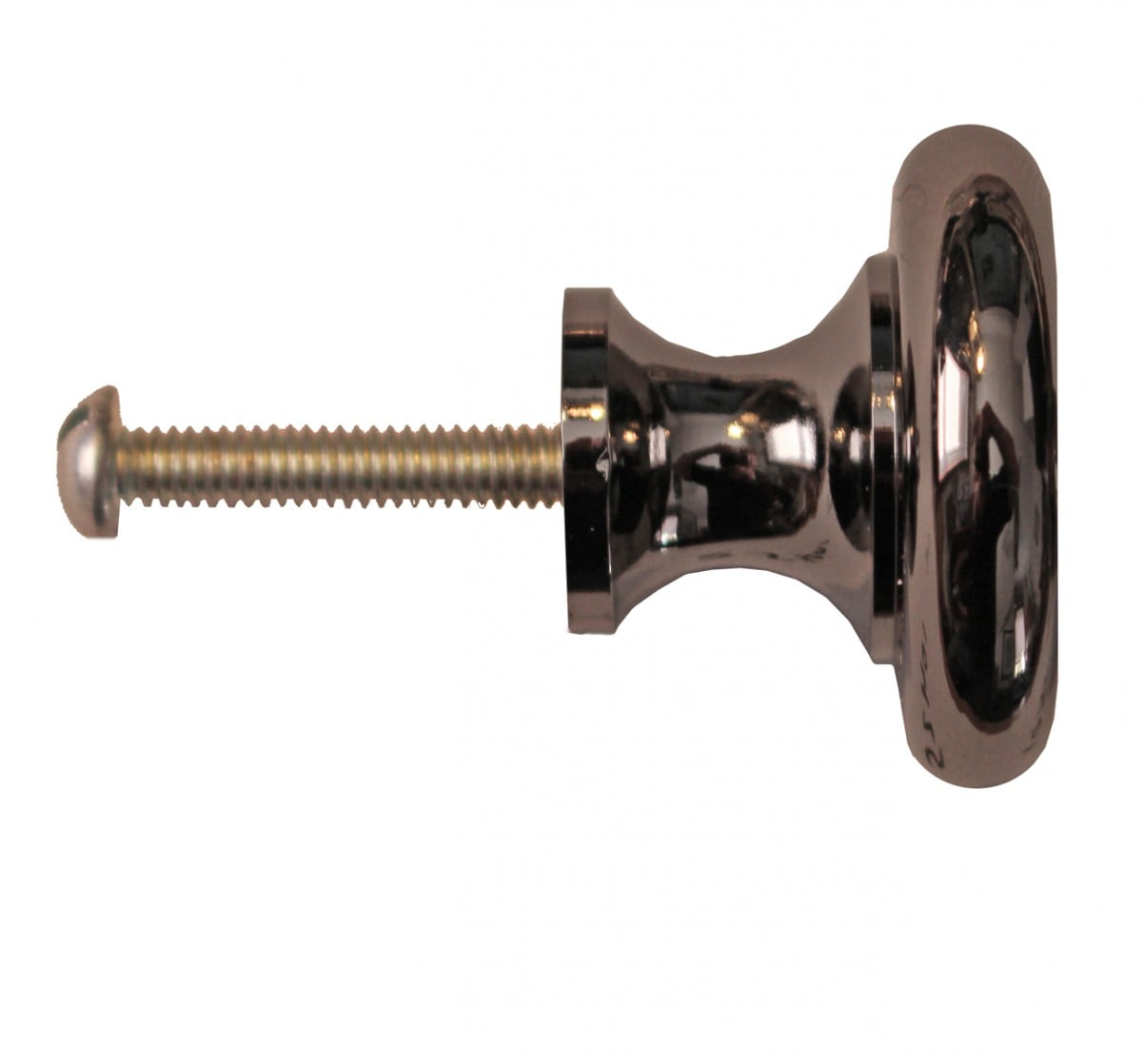 Black Nickel Floral Round 1.25'' Kitchen Cabinet Doorknob Brass Pull Handles w/Screws Renovators Supply - Set of 6