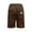 Brown, variant on Mens Casual Shorts Corduroy Solid Color Bottoms with Drawstring Comfortable Summer Sports Stretch Loose Shorts for Men Black L
