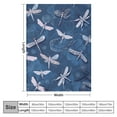 thumbnail image 4 of BCIIG Throw Blankets for Sofa Couch  Fluffy Cozy Flannel Travel Blanket, Summer Desk Blanket for Work Chair, Lap Blanket &amp; Pet Blanket, Home Decor - Blue Dragonfly 60x80in, 4 of 6