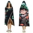 thumbnail image 3 of My Hero Academia Wearable Blanket Cloak Arctic Velvet Hooded Blanket Soft Fuzzy Hoodie Blanket Cape for Adults Kids 50"x60", 3 of 8