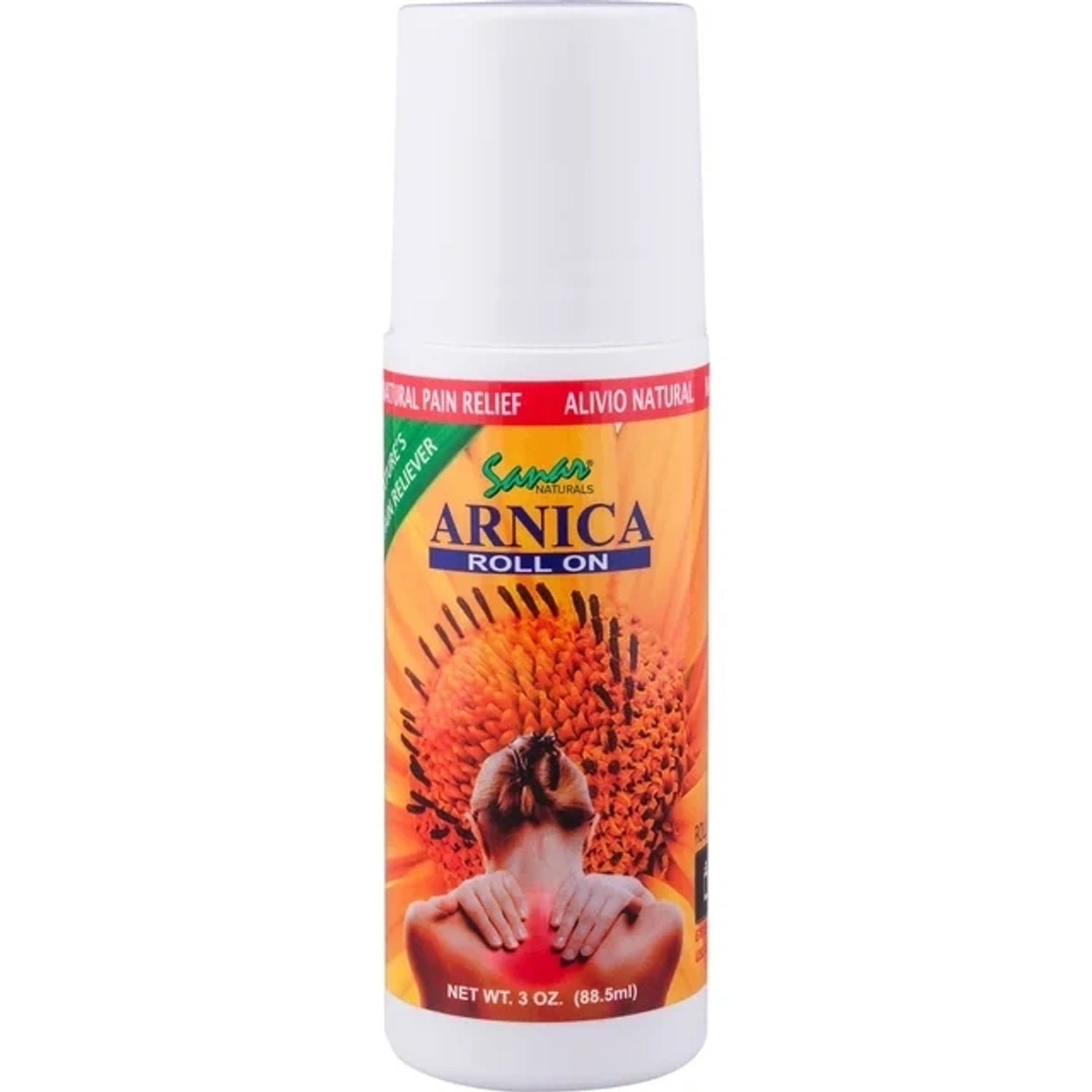 Sanar Naturals Arnica Roll On, Menthol Muscle & Joint Pain Relief, 3 oz