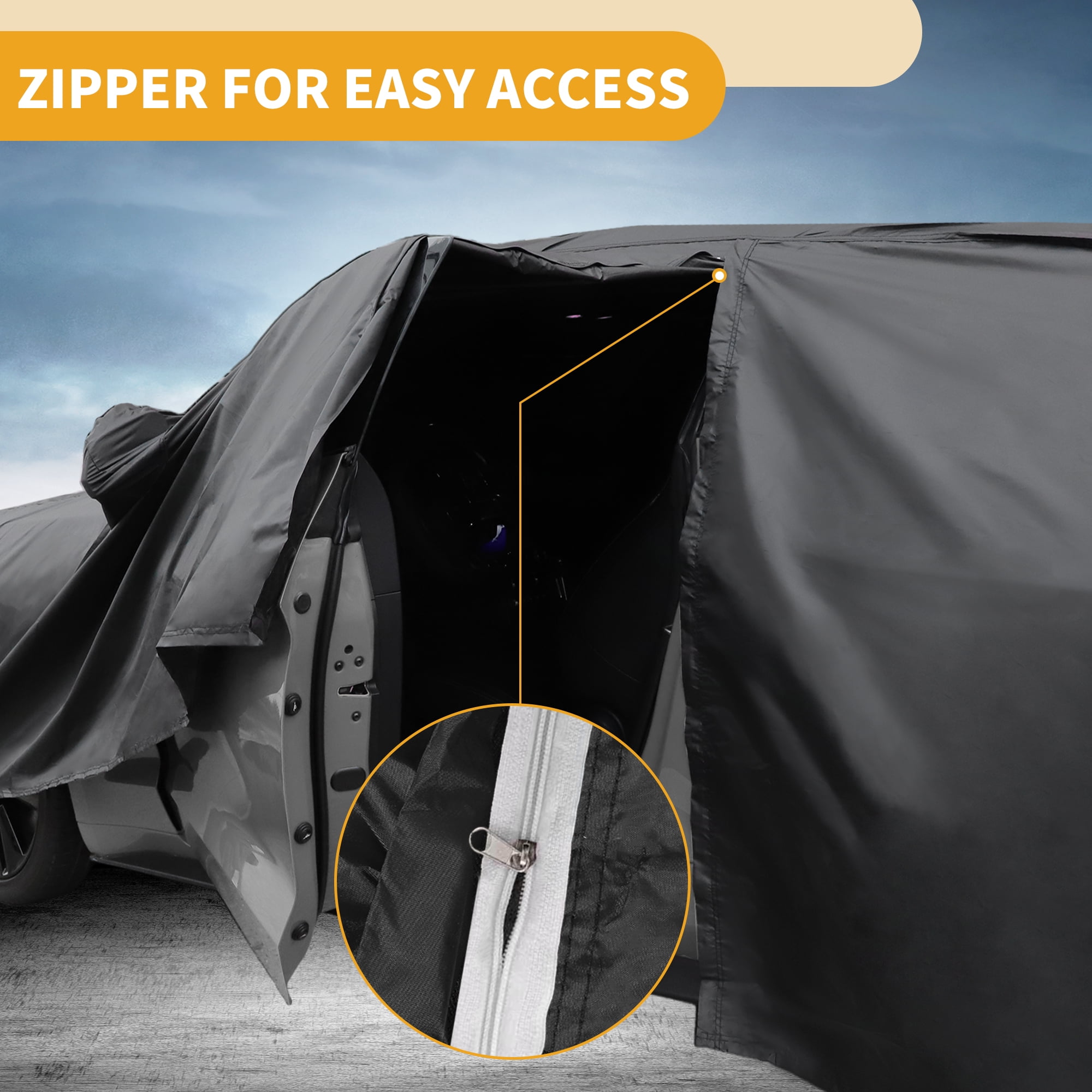 Unique Bargains Durable Waterproof Car Cover Black ["for Lexus TX"]