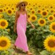 thumbnail image 4 of Una Línea de Vestidos de Verano para las Mujeres 2025 sin Mangas Cami sin Espalda Vestido de Sol Largo Corria de Espagueti Vestidos para las Mujeres, 4 of 9