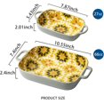 thumbnail image 2 of ONCCI Ceramic Baking Dish Set, 2-Piece Hand-painted Porcelain Rectangular Bakware set with Handles,Large 10.55"L*7.4"W and 7.87"L*5.4"WSmall Casserole Dish for Oven/Cooking/Kitchen(Autumn Yellow), 2 of 8
