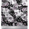 thumbnail image 1 of Soimoi Silk Fabric Leaves & Flower Floral Fabric Prints By Yard 42 Inch Wide, 1 of 3