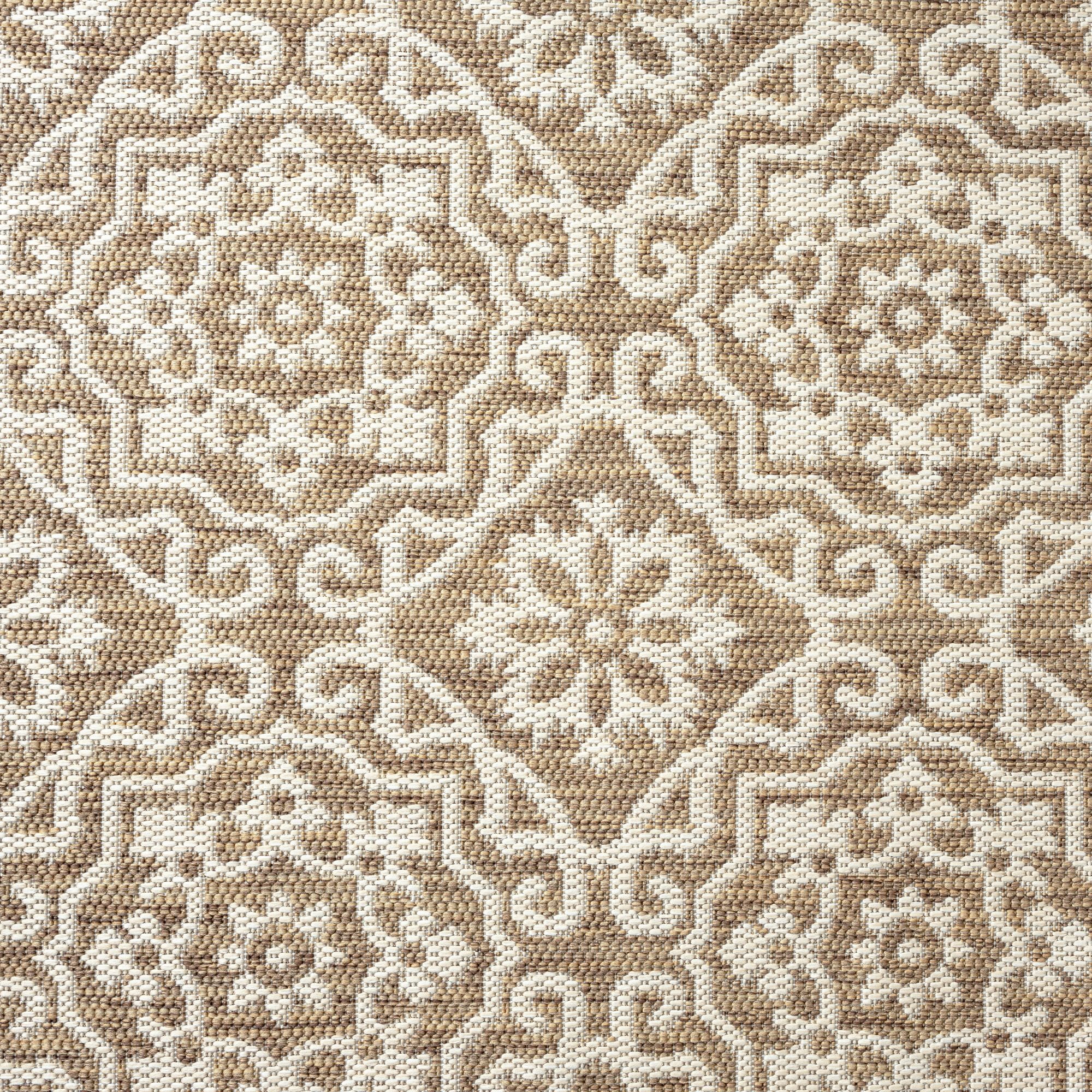 Nicole Miller New York Patio Country Danica Transitional Geometric Indoor/Outdoor Area Rug, Brown/Beige, 6'6"x9'2"