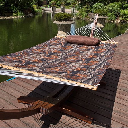 LazyDaze Hammocks 55" Double Quilted Fabric Hammock Swing ...