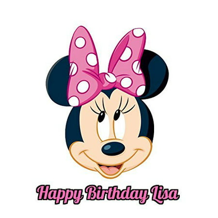 Minnie Mouse Edible Image Disney Photo Sugar Frosting Icing Cake Topper Sheet Personalized Custom Customized Birthday Party - 1/4 Sheet -