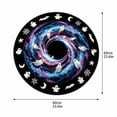 thumbnail image 3 of 3d Halloween Rugs Optical Illusion Rug Round Skeleton Vortex Design, 3d Haunted Staircase Round Rug Series, Non Slip Polyester Floor Mat, Entryway Decor, Black, 1 Pack, 3 of 7