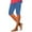 Blue, variant on Capri Leggings for Women Knee Length Capri Leggings Summer Cropped Pants Casual Solid Comfy Capris