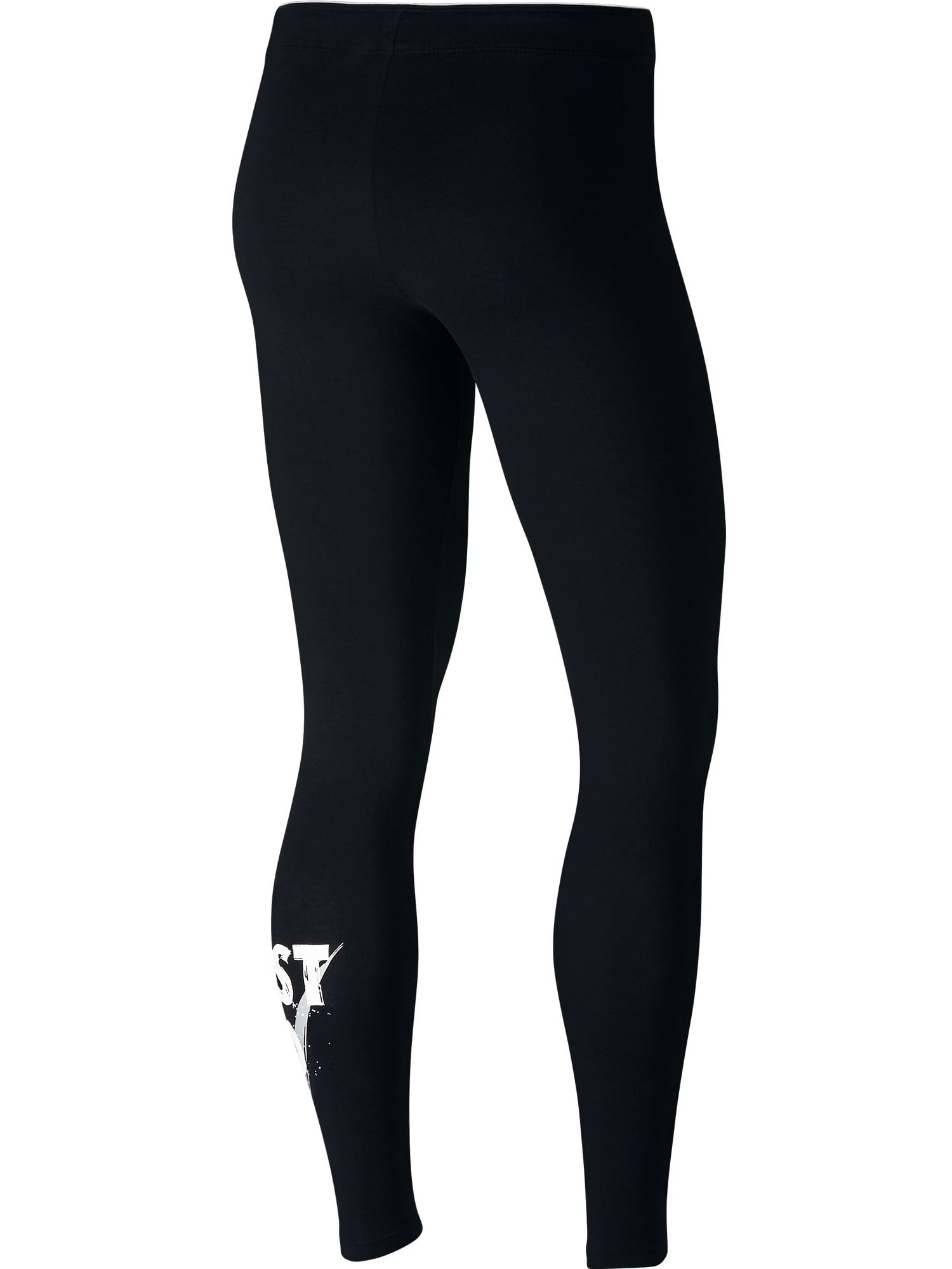 nike black club leggings with swoosh logo