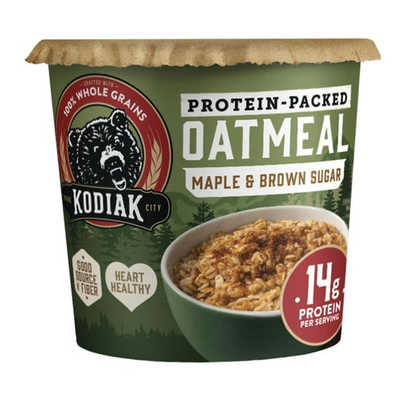 Kodiak Protein-Packed Maple Brown Sugar Instant Oatmeal Power Cup, 2.12 oz