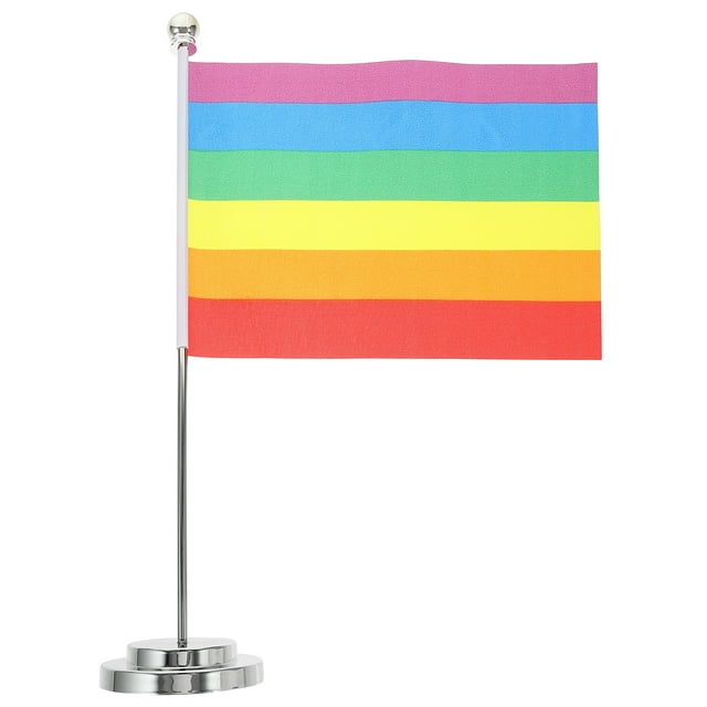 1 Set of Table Pride Flags Party Decoration LGBT Flags Gay's Desk Flags Rainbow Flags