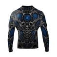 thumbnail image 2 of Raven Fightwear Men's Biomechanical BJJ Rash Guard MMA Blue, 2 of 3