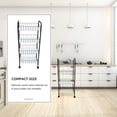 thumbnail image 6 of Raindrops Pedicure Cart Roller Storage Rack Movable Storage Shelf 36.5X27X84CM Black, 6 of 8