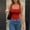 08-Red, variant on Women's Basic Square Neck Sleeveless Tank Top, Casual Solid Color Form-Fitting Camisole, Soft Stretchy Summer Top for Daily Wear Layering 03-Dark Gray L