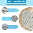 thumbnail image 4 of Daiosportswear Reusable XL Mop Pads,17.3x5.7in Microfiber Refills,Wet/Dry,Mainstream Sweeper Compatible,Washable,Pet Hair Removal,Hard Floor Cleaning,Heavy Duty, 4 of 7