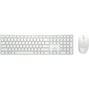 Dell Pro Keyboard and Mouse - KM5221W - US English - White - USB Plunger Wireless RF 2.40 GHz Keyboard - White - USB Wireless RF Mouse - Optical - 4000 dpi - Scroll Wheel - White - Volume Up, Volum...