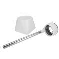 thumbnail image 1 of Soporte para secador de pelo profesional de acero inoxidable ABS con ángulo ajustable para el cuidado de mascotas, blanco sin anillo en forma de flor., 1 of 14