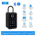 thumbnail image 2 of Bluetooth Fingerprint Key Safe Waterproof Key Storage Lock Box Password Key Box Key Safety Lock Box mounted ,Strong Construction, 2 of 7