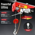 thumbnail image 2 of 440lbs/550lbs Electric Hoist, 110v Portable Electric Lift, Electric Winch W/Remote Control & Single/Double Slings for Lifting in Factories, Warehouses, Construction Site, Mine Filed (440Lbs), 2 of 15