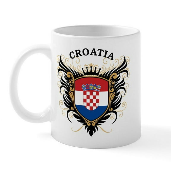 CafePress - Croatia Mug - 11 oz Ceramic Mug - Novelty Coffee Tea Cup