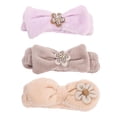 thumbnail image 1 of Diadema de spa - Paquete de 3 bandas para el cabello con lazo para mujer Maquillaje facial Banda para la cabeza Envolturas para la cabeza para ducha Lavado de cara MFZFUKR BST3005049-3, 1 of 5