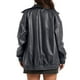 thumbnail image 5 of Chaquetas y abrigos de piel sintética de manga larga sin capucha para mujer, con cuello vuelto, de poliéster, para otoño e invierno., 5 of 7