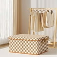 thumbnail image 4 of Durable Cloth Storage Box with Reinforced Steel Frame – Stylish Brown and White Design for Organizing Clothes, Books, Toys, and More – Versatile Storage Solution for a Tidy Home, 4 of 6